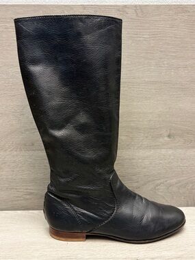 Frye Jillian Black Leather Knee-High Riding Boots Size 9M